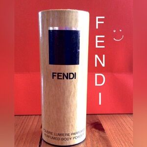 FENDI VINTAGE PERFUMED BODY POWDER, OPEN CONTAINER, APPROX 2/3 FULL